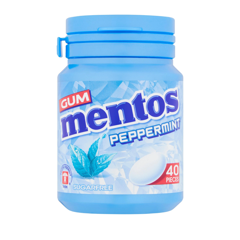 MENTOS GUM PEPPERMINT SUGAR FREE 56GM