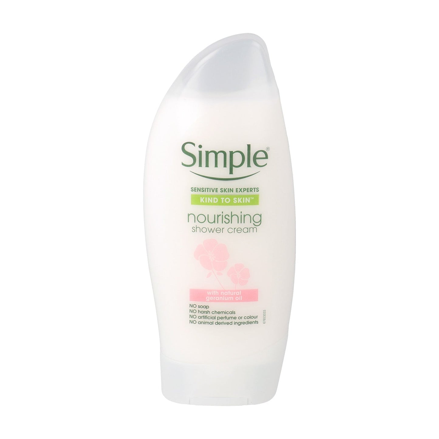 SIMPLE NOURISHING SHOWER CREAM WITH NATURAL GERANIUM OIL 500