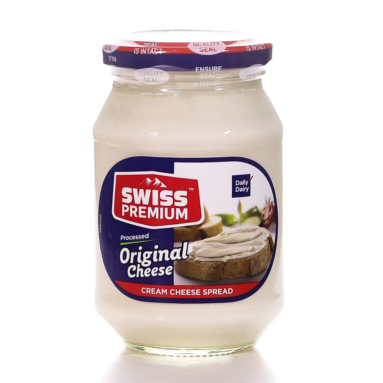 SWISS PREMIUM ORIGINAL PROCESSED CREAM CHEESE SPREAD JAR 250 GM