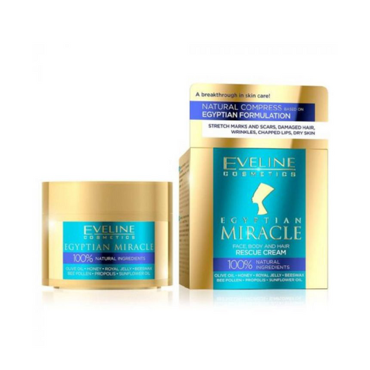EVELINE EGYPTIAN MIRACLE FACE BODY & HAIR RESCUE CREAM 50 ML