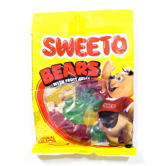 SWEETO JELLY BEARS WITH FRUIT JUICE 80 GM