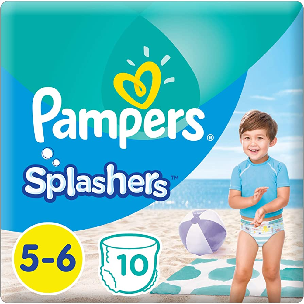 PAMPERS BABY DIAPER SPLASHERS 5-6 KG 10 PC