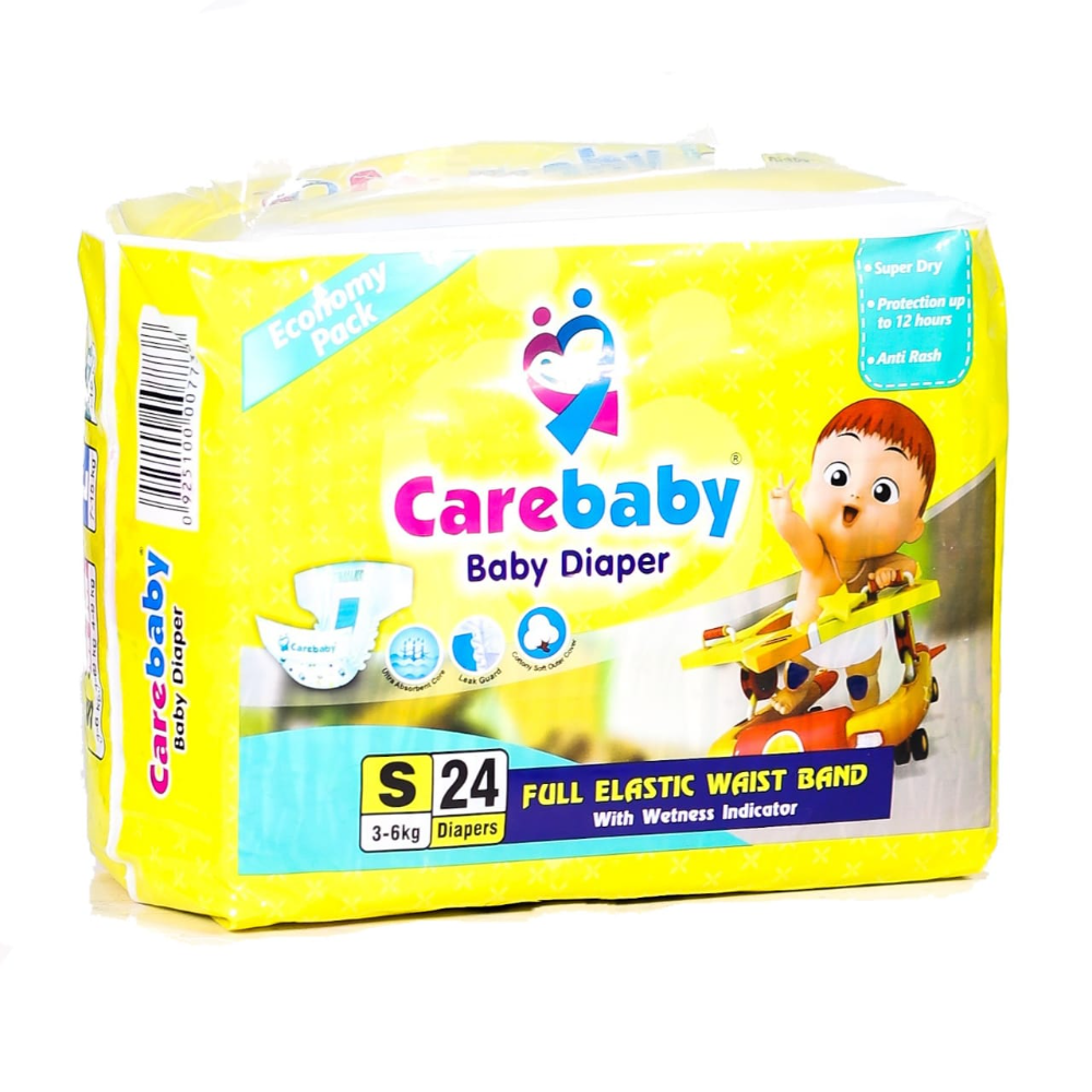 CARE BABY DIAPER SUPER ECONOMY SMALL 24S