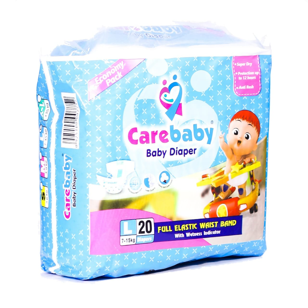 CARE BABY DIAPER SUPER ECONOMY LARGE 20S