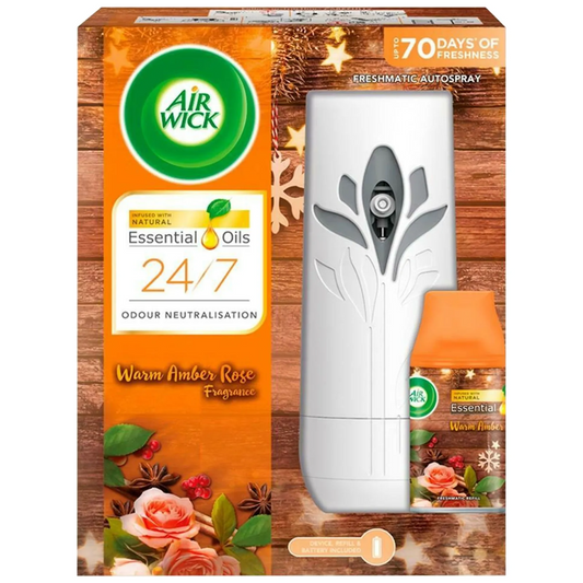 AIR WICK AIR FRESHNER & MACHINE WARM AMBER ROSE 250 ML