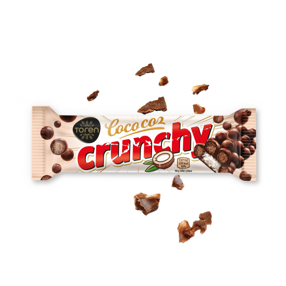 TOREN CRUNCHY WHITE MILK COMPOUND CHOCOLATE WITH CRISP RICE