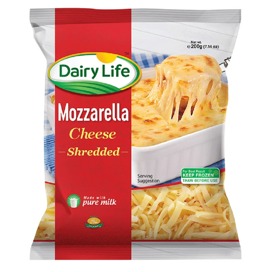 DAIRY LIFE MOZZARELLA CHEESE SHREDDED 200GM