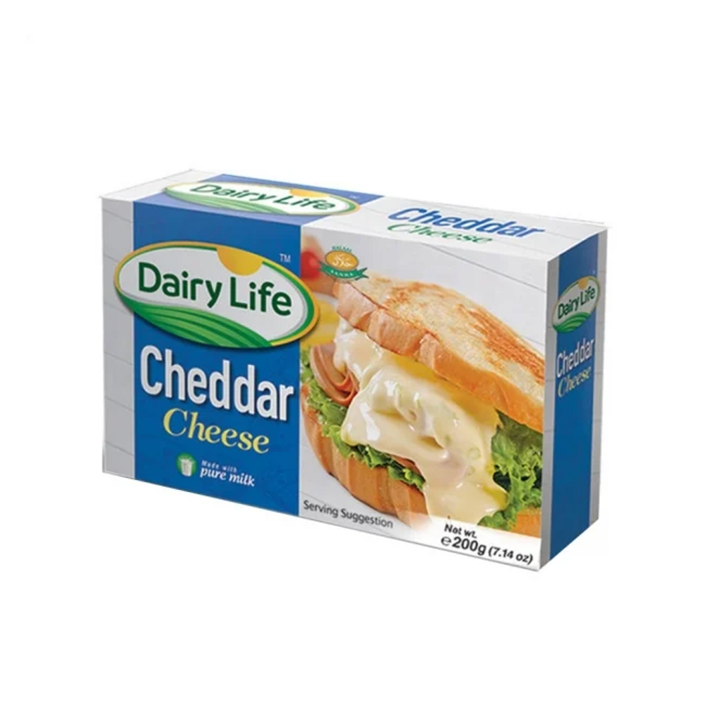 DAIRY LIFE CHEDDAR CHEESE BLOCK 200GM