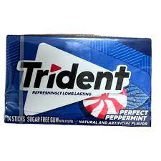 TRIDENT GUM PERFECT PEPPERMINT 14 STICKS