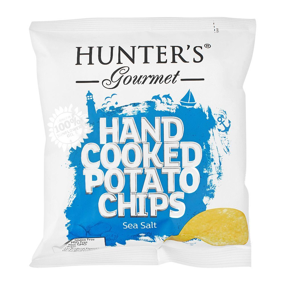 HUNTERS HAND COOKED POTATO CHIPS SEA SALT 40 GM