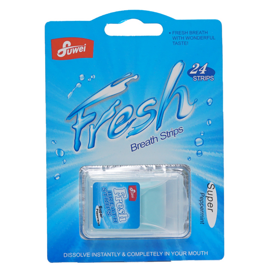 FUWEI FRESH BREATH STRIPS SUPER PEPPERMINT 24S