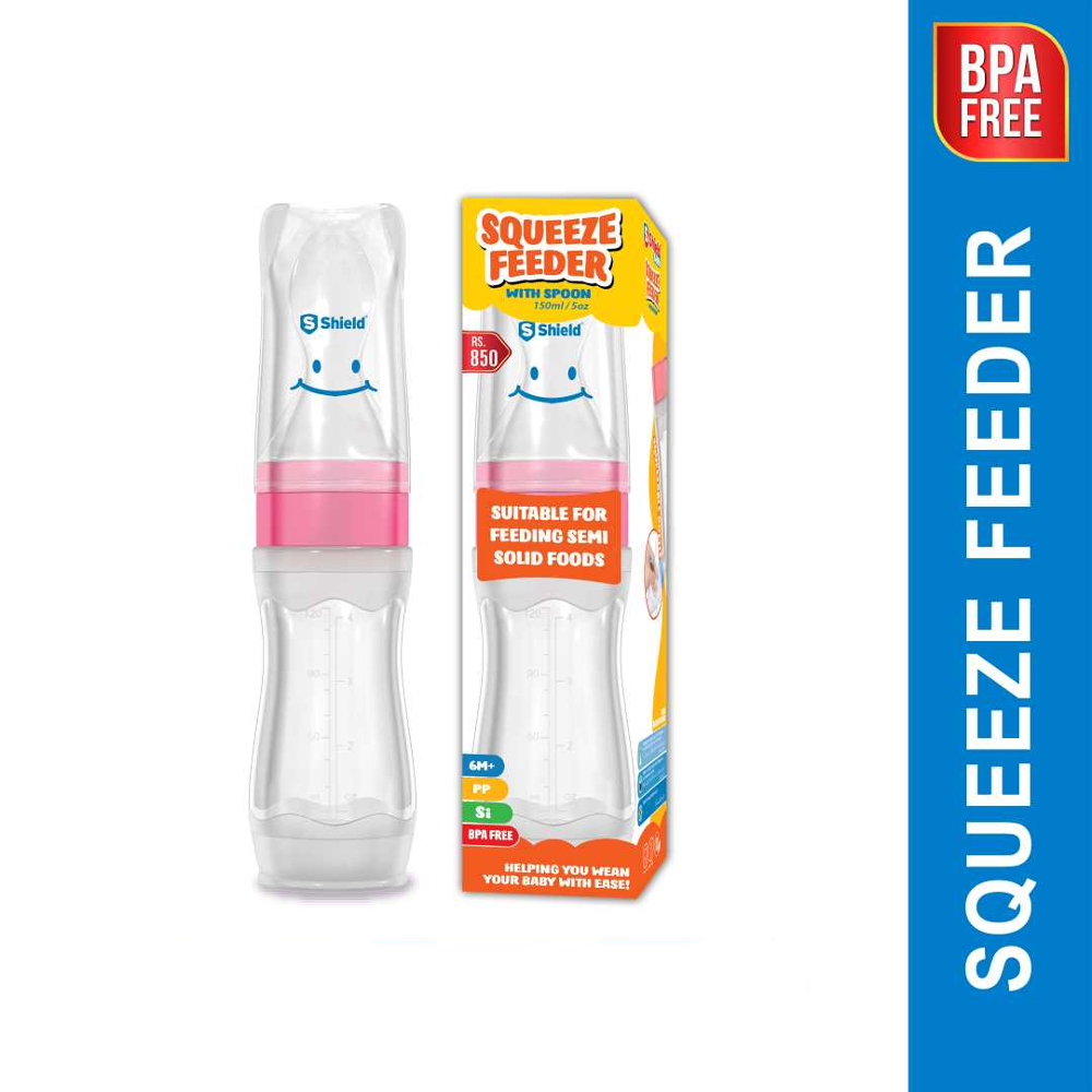 SHIELD SQUEEZE FEEDER WITH SPOON 150ML