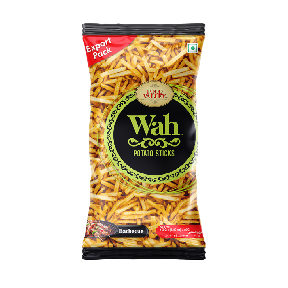 FOOD VALLEY WAH POTATO STICKS BBQ 47 GM