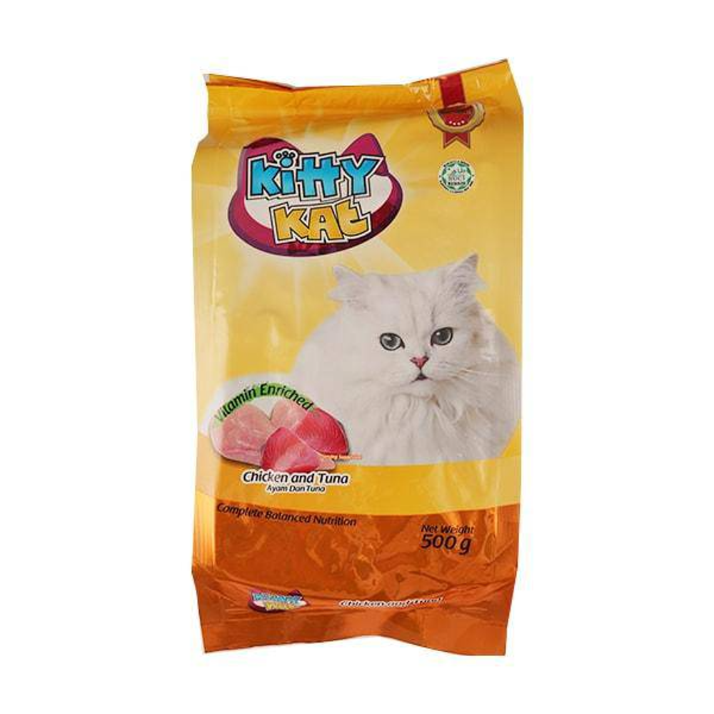 KITTY KAT CHICKEN AND TUNA VITAMIN ENRICHED 500GM