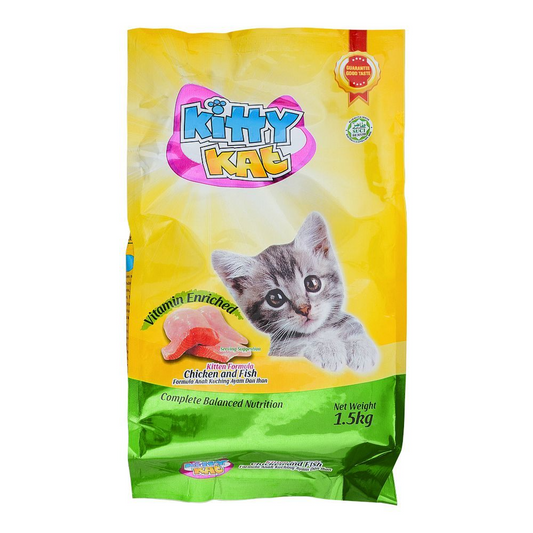 KITTY KAT CHICKEN AND FISH VITAMIN ENRICHED 1.5KG