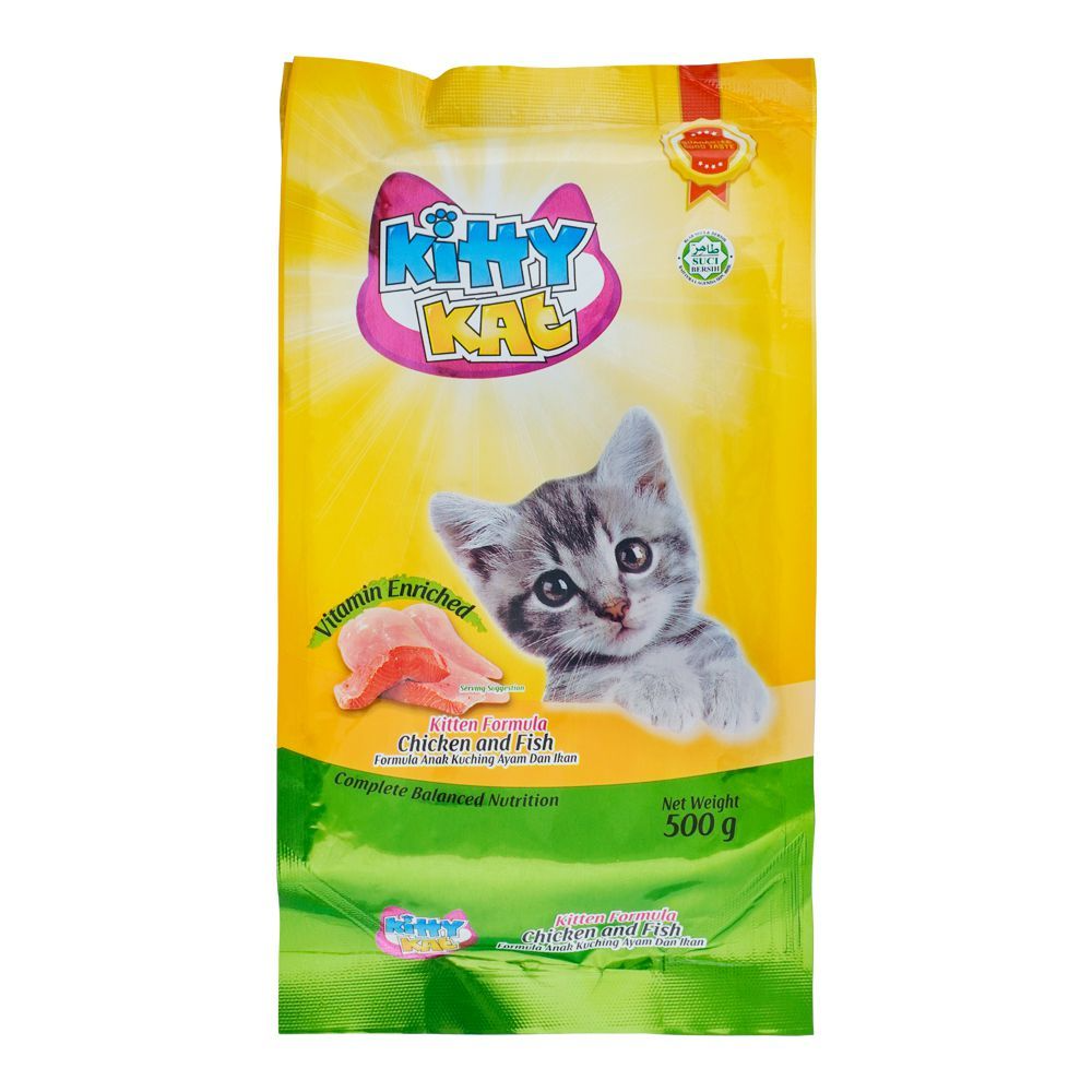 KITTY KAT CHICKEN AND FISH VITAMIN ENRICHED 500GM