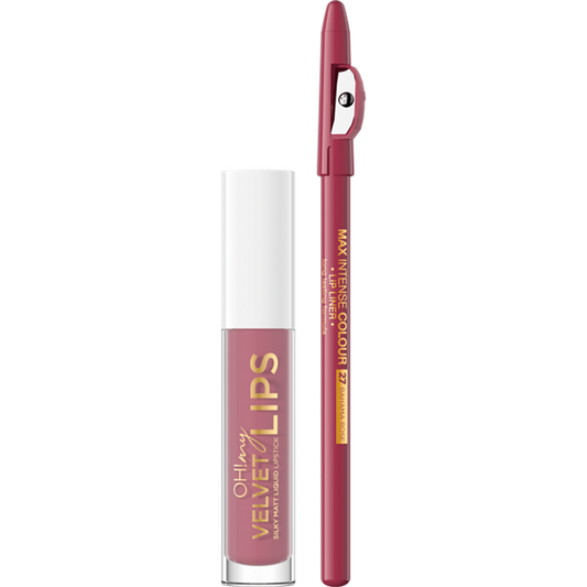 EVELINE OH MY LIPS LIQUID MATT LIPSTICK&LIP LINER NO. 13 BRO