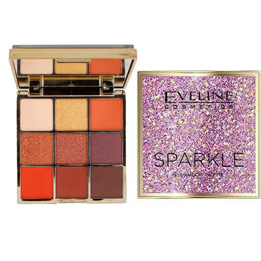 EVELINE EYESHADOW PALETTE 9 COLORS SPARKLE
