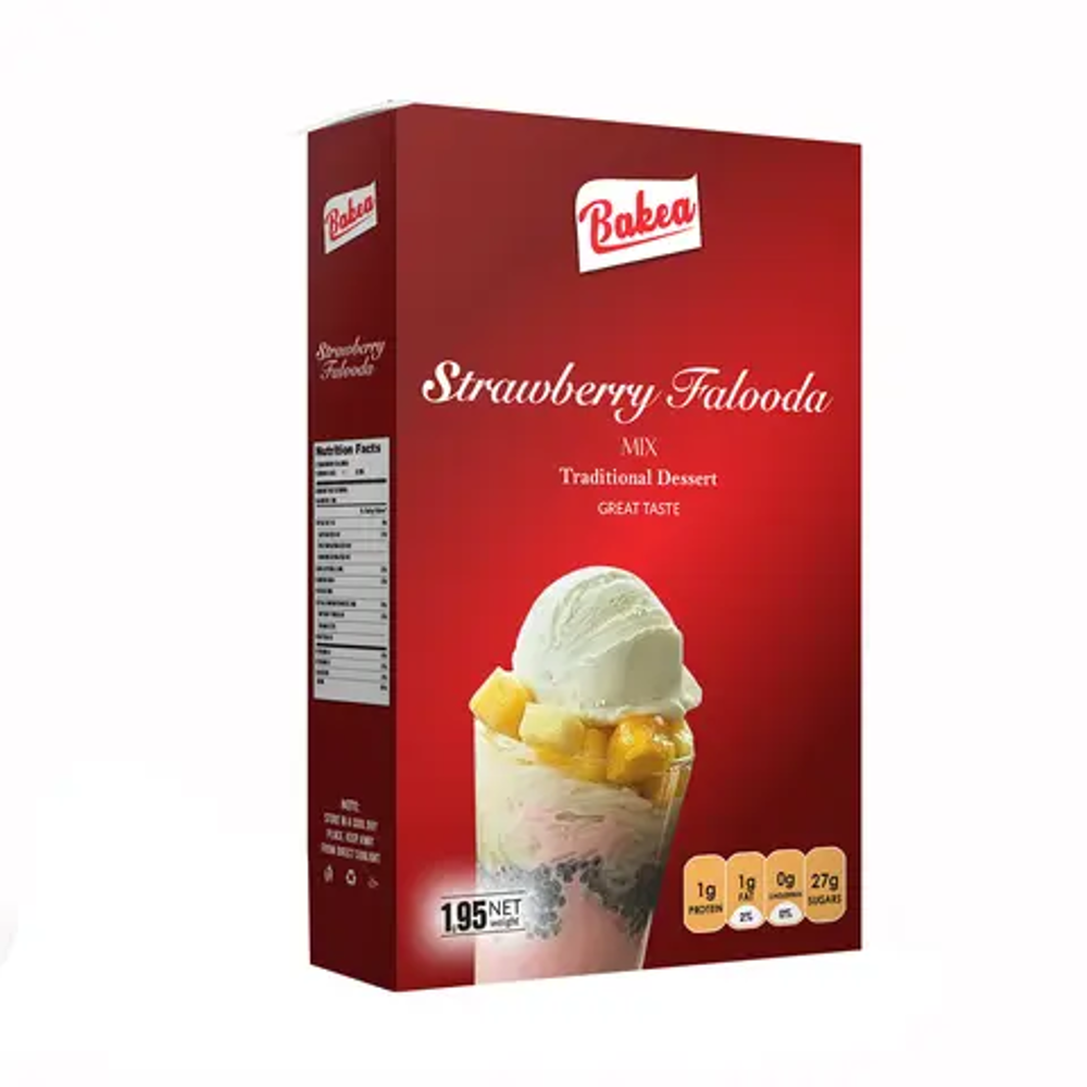 BAKEA STRAWBERRY FALOODA MIX 195GM