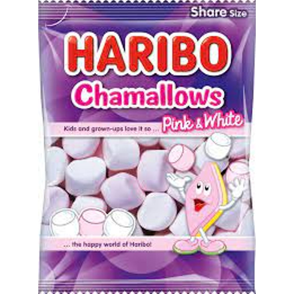 HARIBO PINK AND WHITE CHAMALLOW 25GM