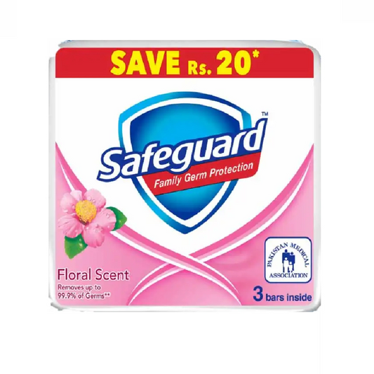 SAFEGUARD SOAP FLORAL SCENT MEDIUM SIZE  3X95 GM