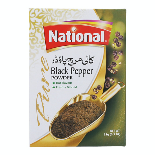 NATIONAL BLACK PEPPER POWDER 25 GM