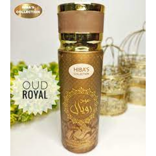 HIBA COLLECTION DEODORANT BODY SPRAY OUD ROYAL 200 ML