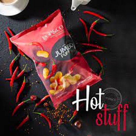 POP AND CO TOASTED JUMBO PUFFS MEXICAN CHILLI 90 GM