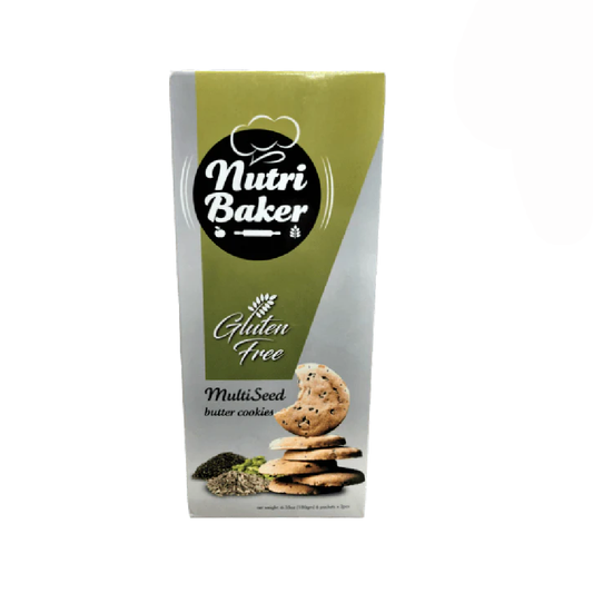 NUTRI BAKER BUTTER COOKIES MULTISEED GULTEN FREE 180 GM