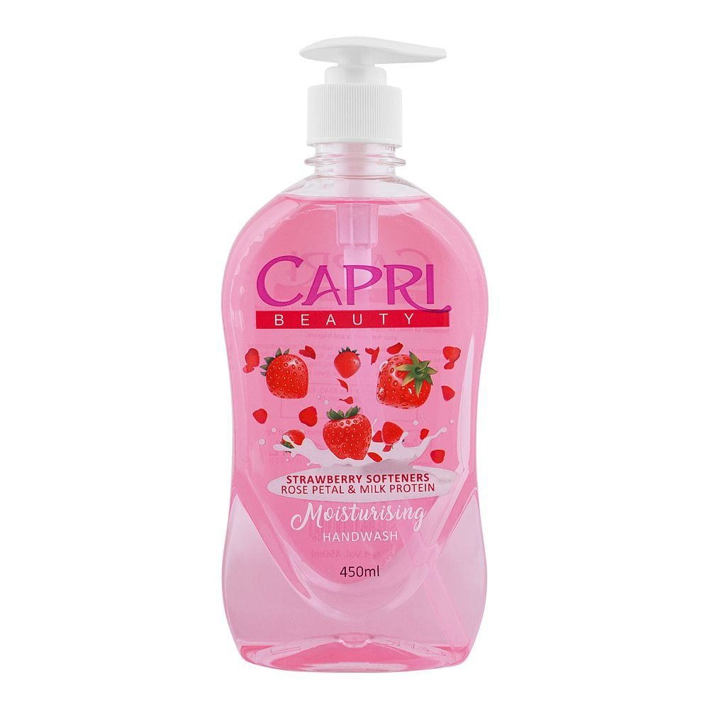 CAPRI HAN WASH STRAWBERRY SOFTNERS 450 ML