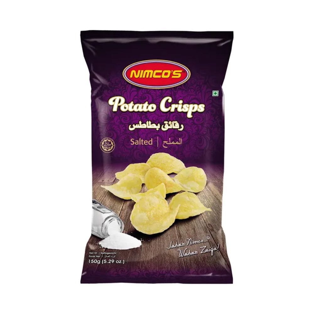 NIMCOS POTATO CRISPS SALTED 150 GM