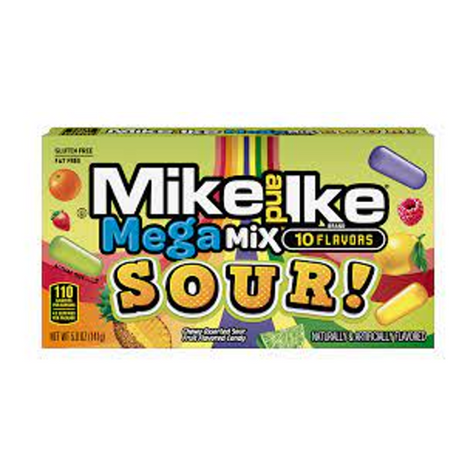 MIKE & IKE CANDY MEGA MIX SOUR 10 FLAVORS 141 GM