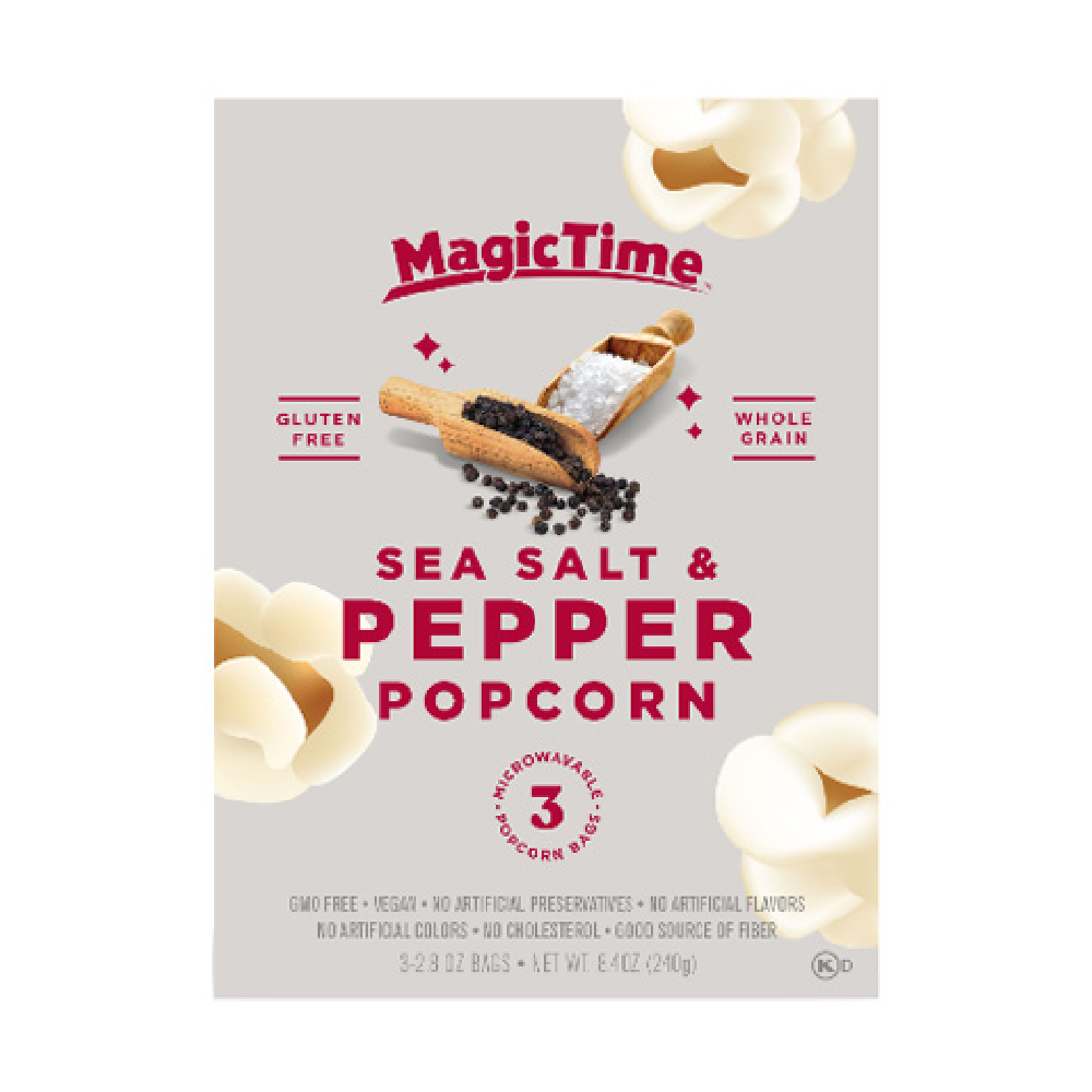 MAGIC TIME POP CORN SEA SALT & PEPPER 240 GM