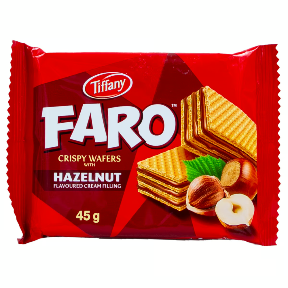 TIFFANY FARO CRISPY WAFERS WITH HAZELNUT 45 GM