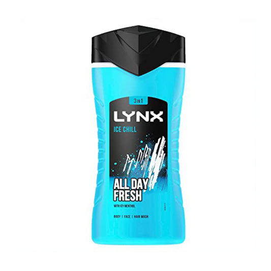 LYNX SHOWER GEL ICE CHILL 3IN1 ALL DAY FRESH 225 ML