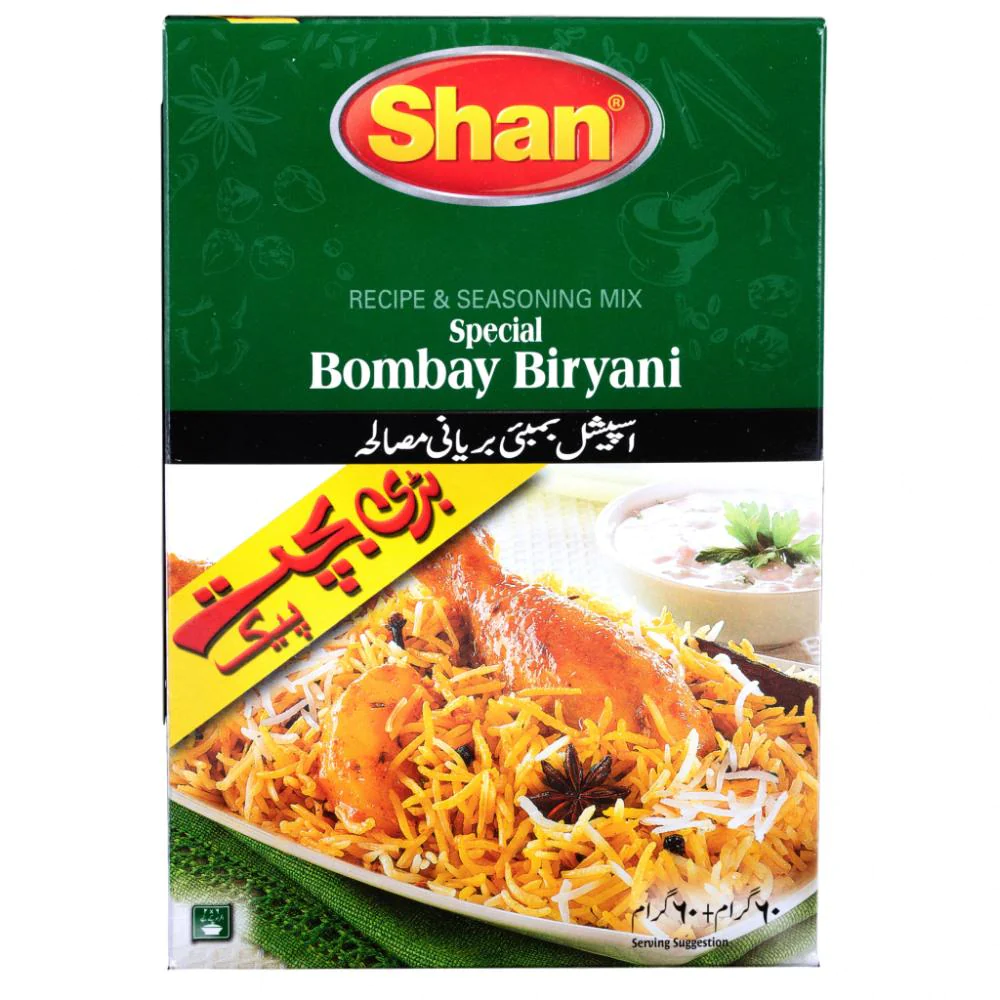 SHAN BOMBAY BIRYANI MASALA ECONOMY PACK SAVE RS.10 120 GM