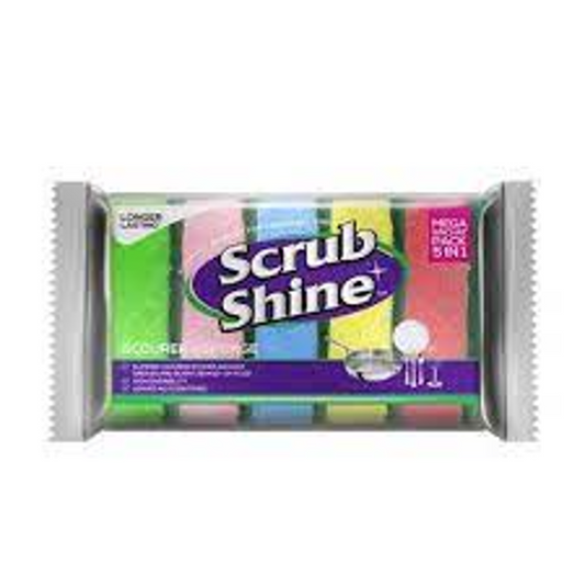 SCRUB SHINE SCOURER BACHAT PACK 5IN1