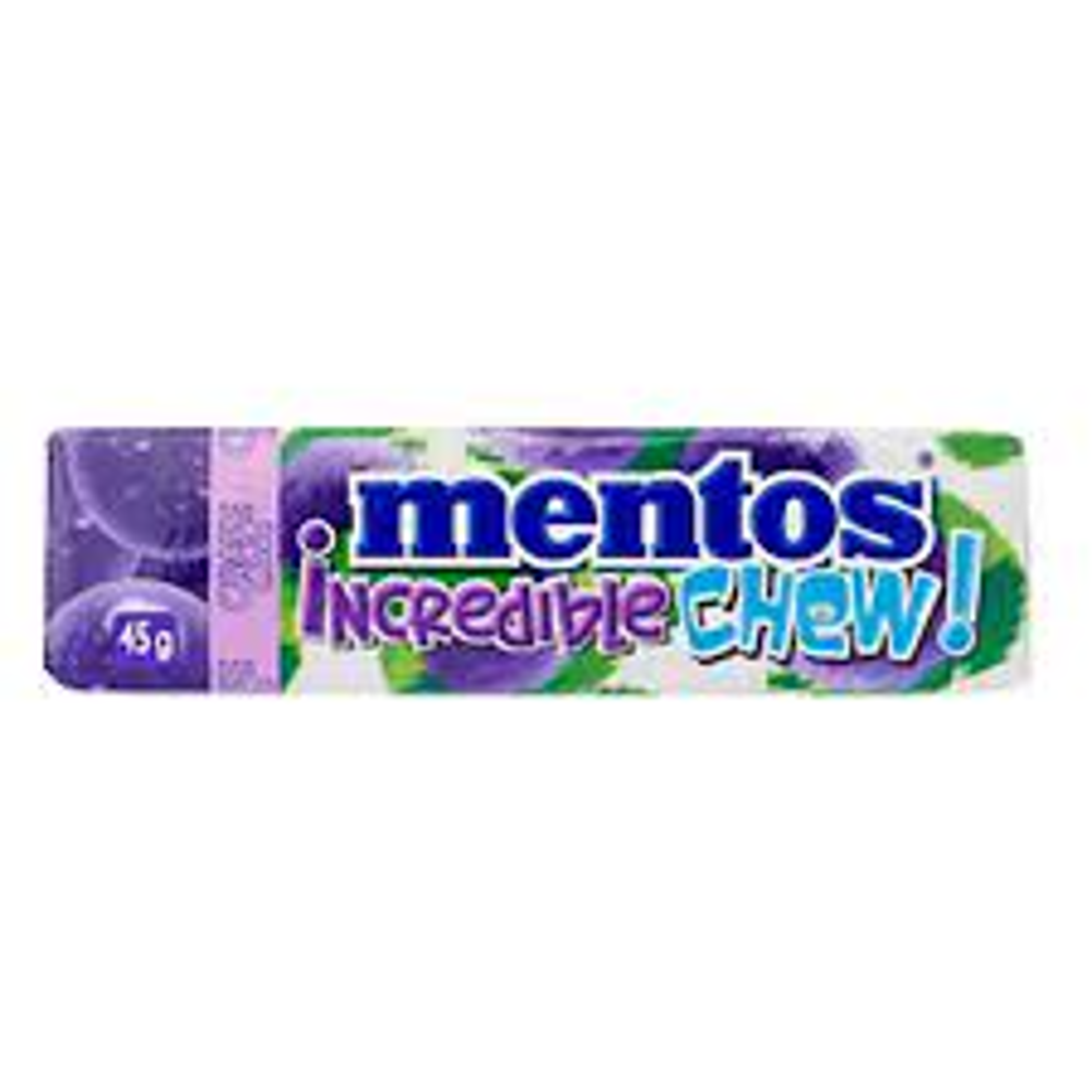 MENTOS INCREDIBLE GRAPE CHEW 45 GM