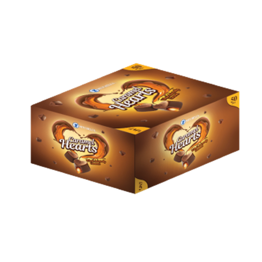 MITCHELLS CARAMEL HEARTS CHOCOLATE BOX 50 PCS