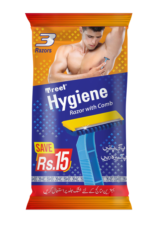 TREET HYGIENE RAZOR WITH COMB 3PCS ROMO PACK