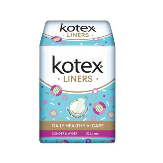 KOTEX PANTY LINERS HEALTHY V-CARE LONGER & WIDER 32S