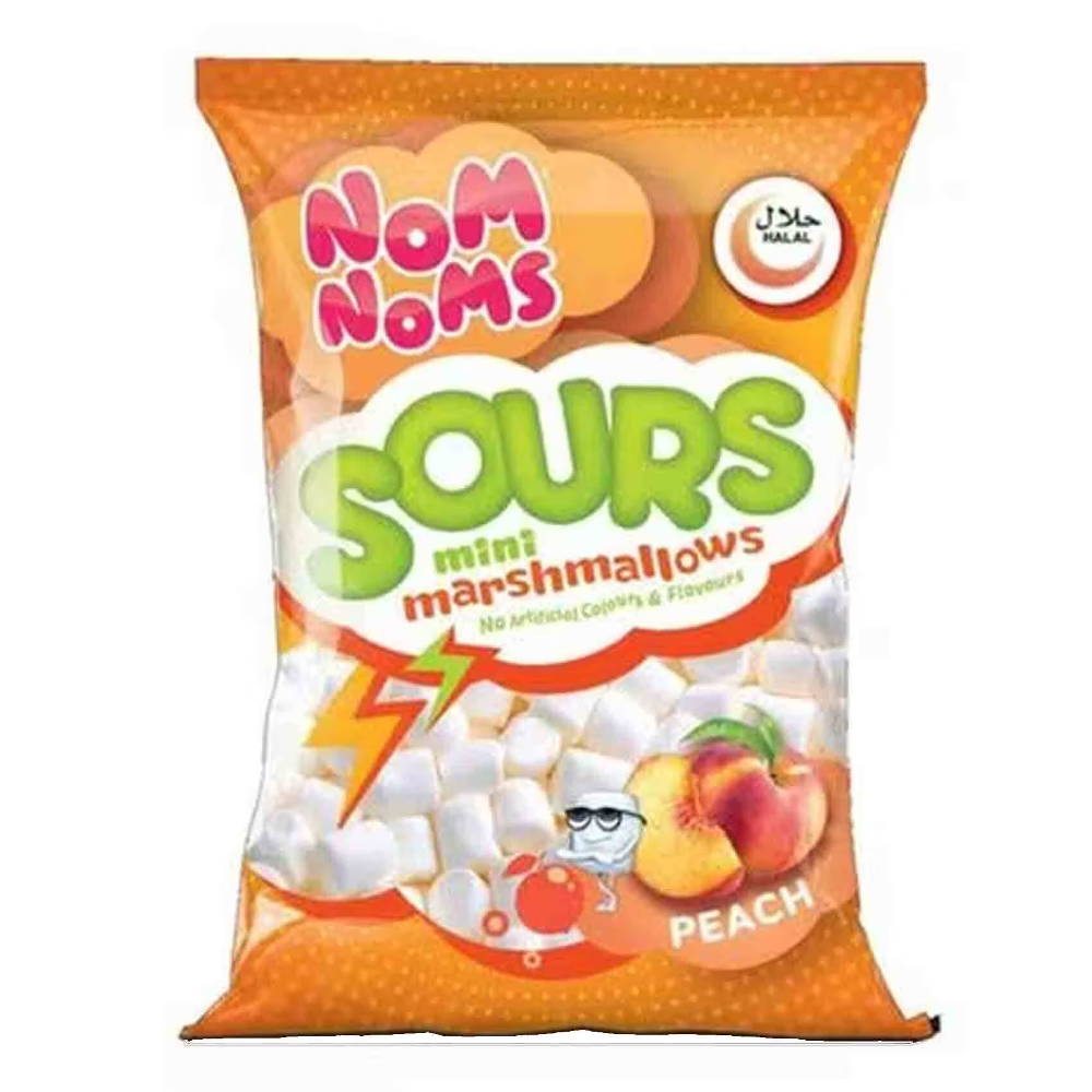 MARSH MALLOWS NOMNOMS PEACH SWEET SOUR 150 GM