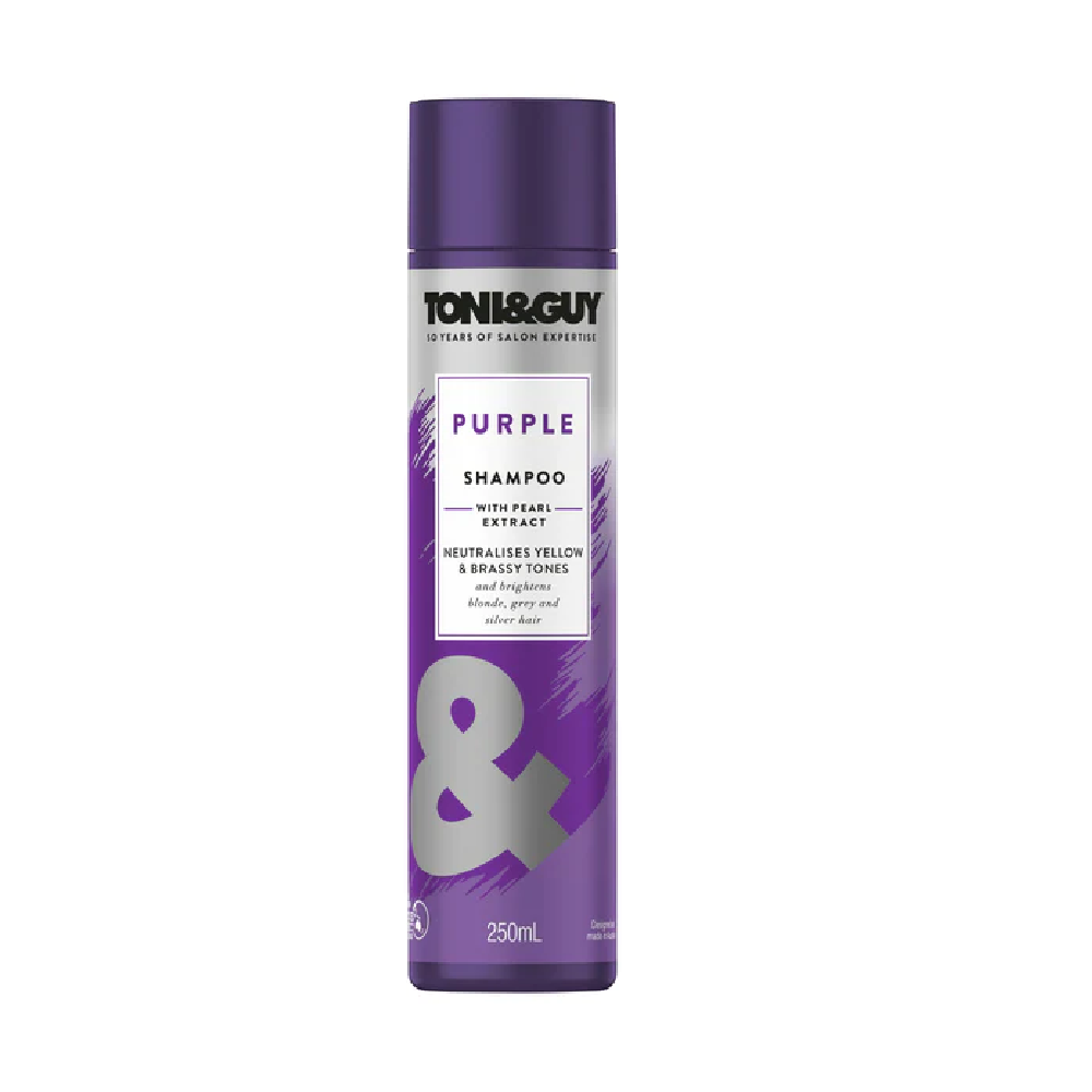 TONI & GUY PURPLE BRIGHTEN BLEACHED HAIR SHAMPOO 250ML