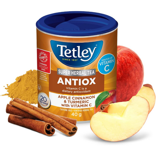 TETLEY SUPER HERBAL TEA APPLE CINNAMON 40 GM