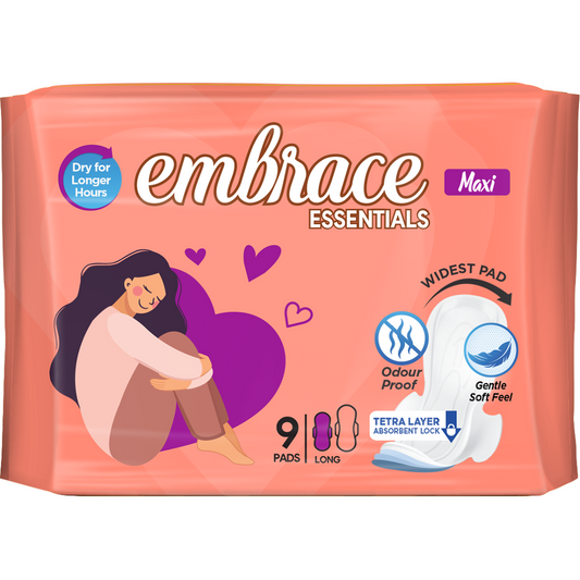 FAMCARE EMBRACE ESSENTIALS MAXI PADS 9PCS LONG