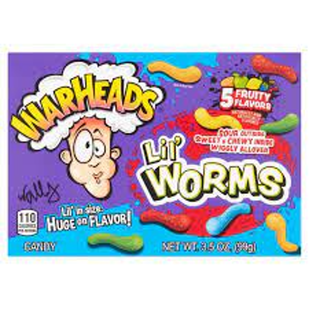 WARHEADS CANDY LIL WORMS 99 GM