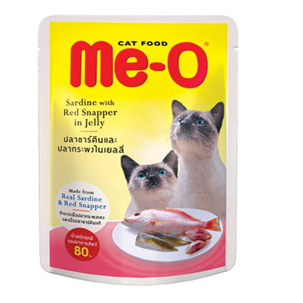 ME-O CAT FOOD ADULT SARDINE SEABASS JELLY 80 GM