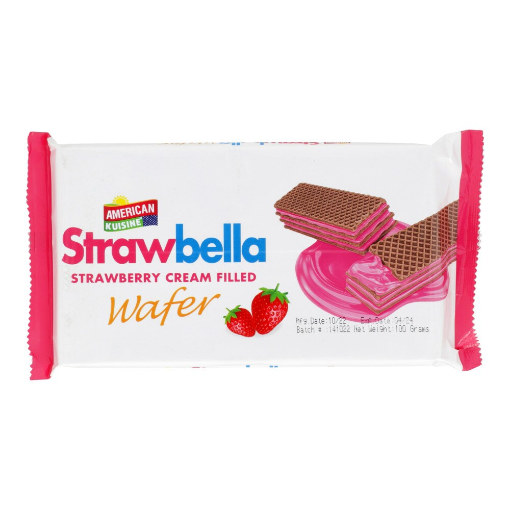 AMERICAN KUISINE STARWBERRY CREAM FILLED WAFER 100 GM