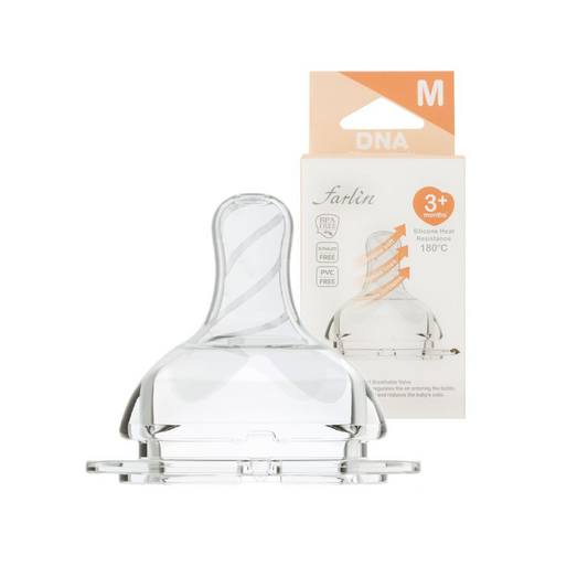 FARLIN NIPPLE DNA SILICONE 3M+ 2PC AC-22007 M