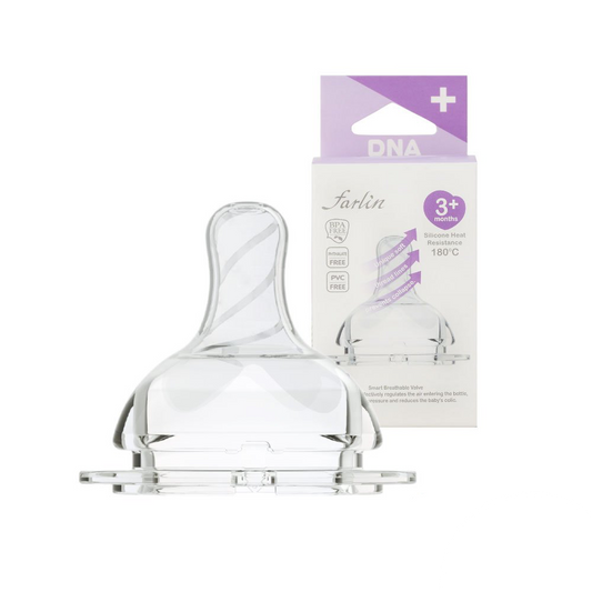 FARLIN NIPPLE DNA SILICONE 3M+ 2PC AC-22007 +